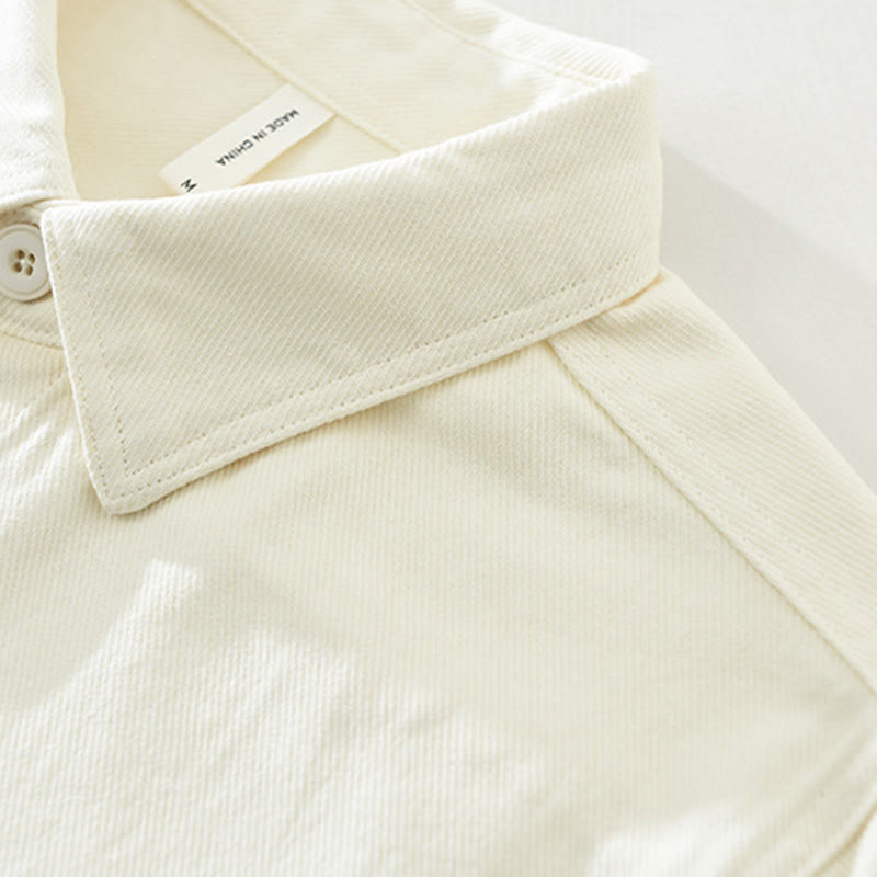 Camisa de manga larga con botones y bolsillos de Buddha Stones Spring Commute para hombre, de algodón - image 4