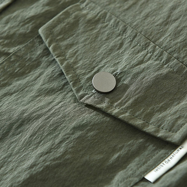 Camisa de hombre de manga larga con botones y diseño sencillo con bolsillos , de Buddha Stones Daily - image 7