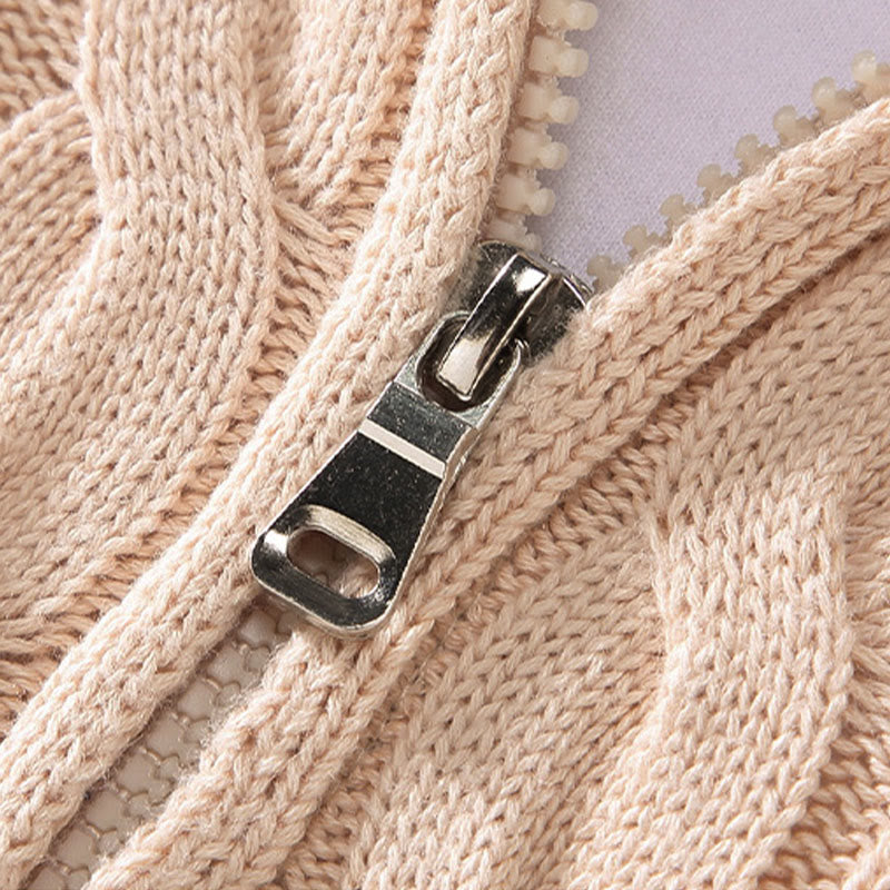 Suéter de algodón de manga larga para hombre con cuello alto, cremallera y textura de invierno de Buddha Stones - image 9