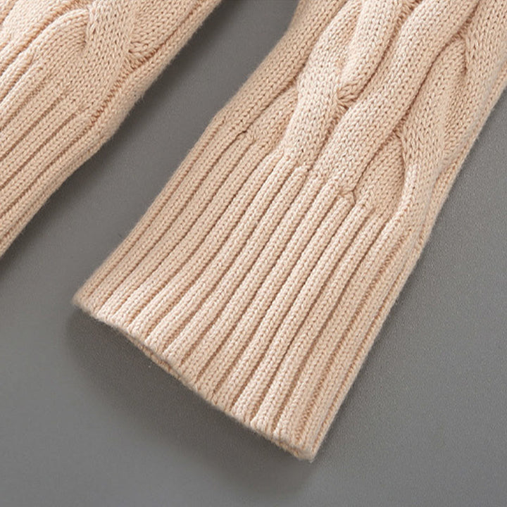 Suéter de algodón de manga larga para hombre con cuello alto, cremallera y textura de invierno de Buddha Stones - image 11