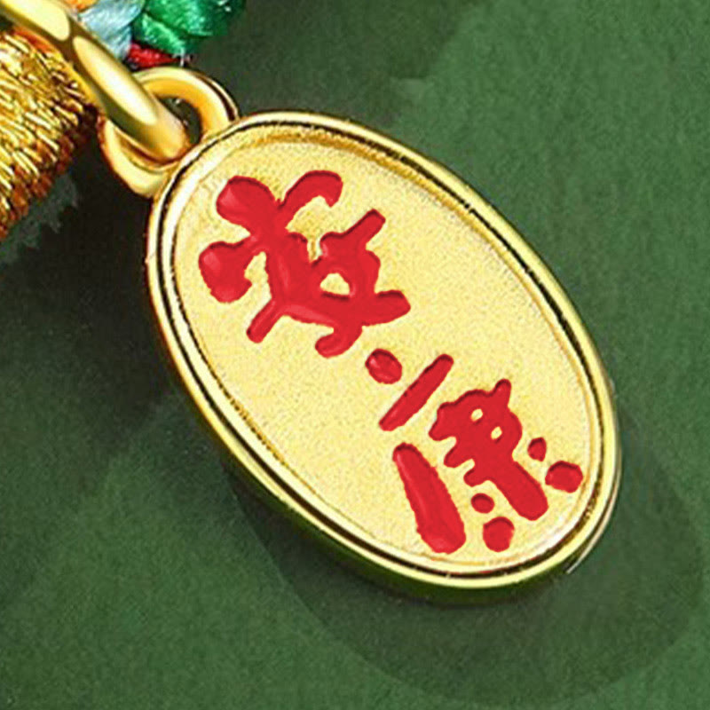 Pulsera de cuerda colorida de plata de ley 925 con Buddha Stones, hecha a mano, con hebilla de paz y jade para la prosperidad. - image 14