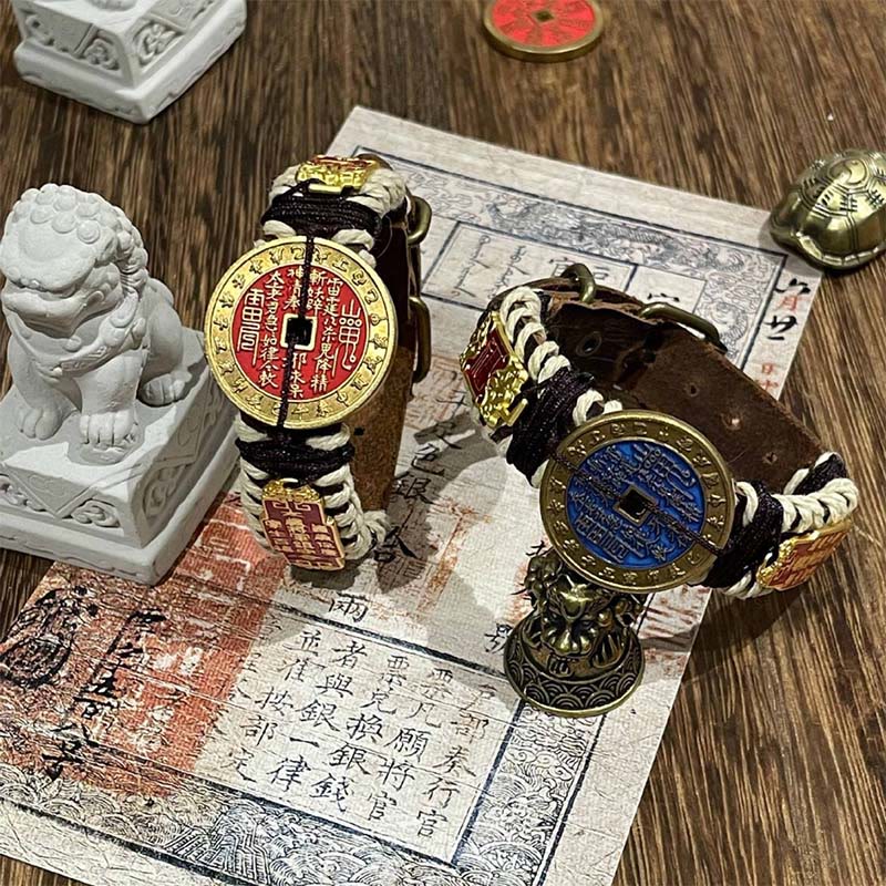Pulsera de cuero con correa de reloj de Buddha Stones, montaña, fantasmas, gastar dinero y poder  - image 3