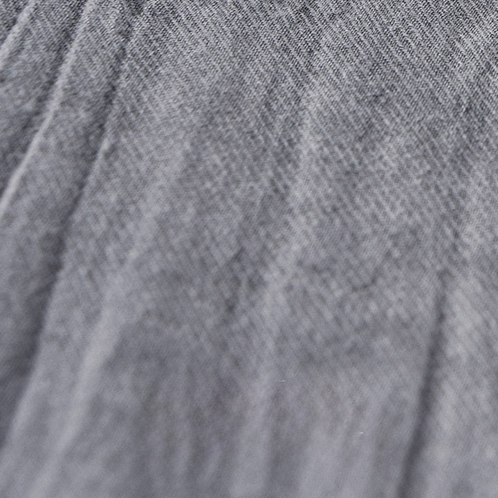Camisas de lino ramio para hombre con cuello alto, manga larga, arrugas y medio botón, con estampado de Buddha Stones - image 10