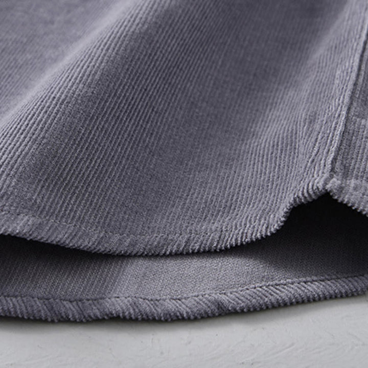 Chaqueta de pana de algodón con botones y manga larga para hombre de Buddha Stones - image 8
