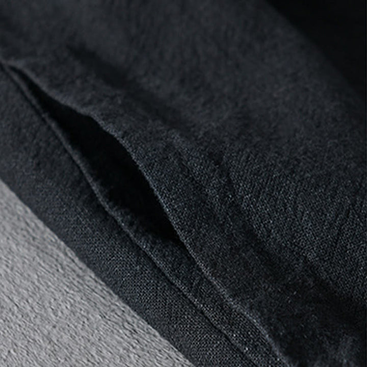 Camisas de hombre de algodón ramio con mangas largas y bolsillos, sencillas y abiertas, con estampado de Buddha Stones - image 16