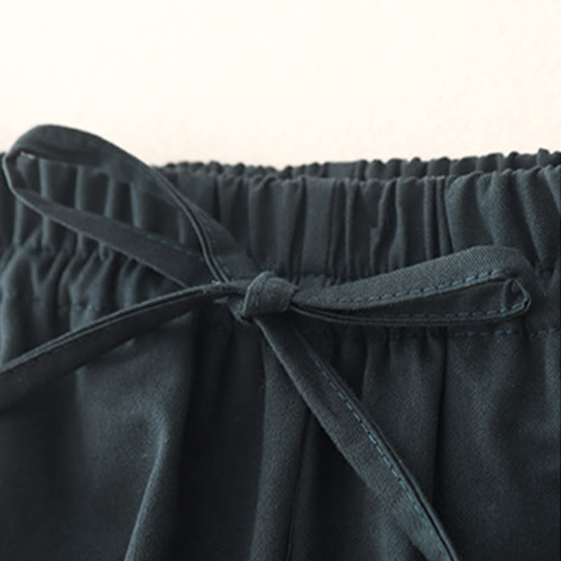 Pantalones harén de algodón para mujer con bolsillos, de largo 7-8, con estampado Buddha Stones - image 20