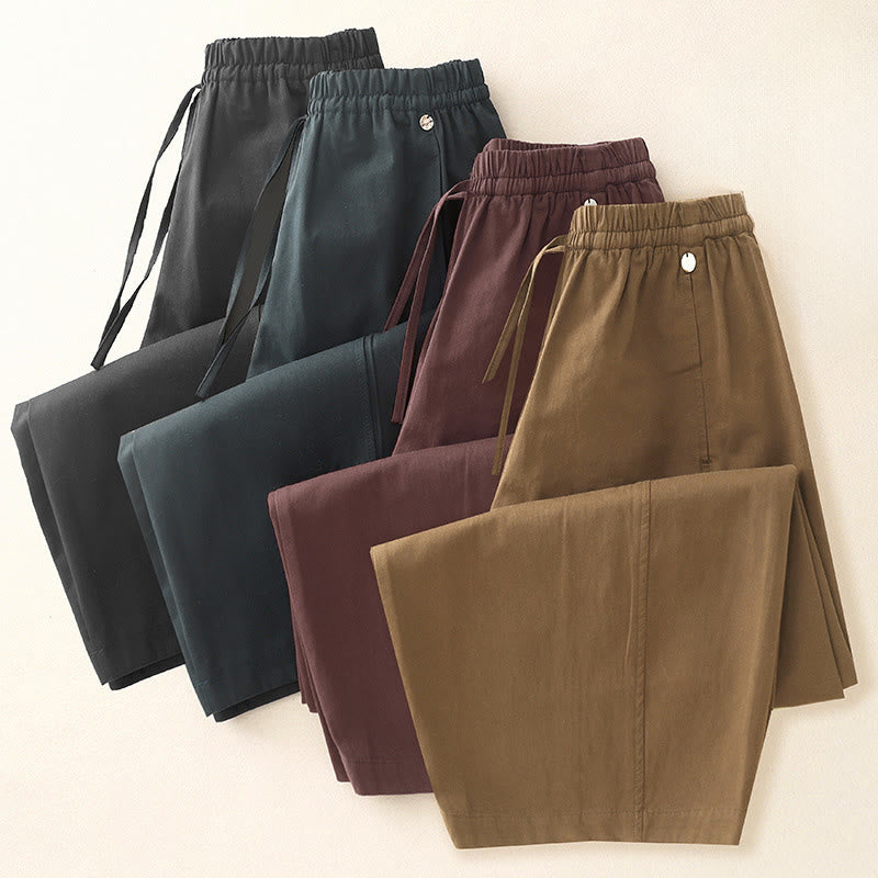 Pantalones harén de algodón para mujer con bolsillos, de largo 7-8, con estampado Buddha Stones - image 23