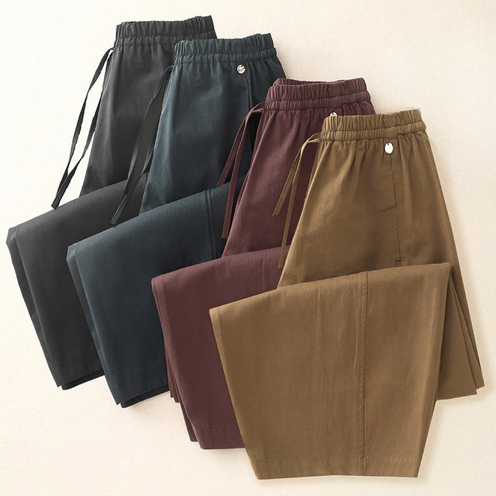 Pantalones harén de algodón para mujer con bolsillos, de largo 7-8, con estampado Buddha Stones - image 23