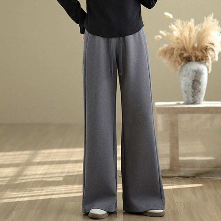 Pantalones casuales de algodón liso con bolsillos para mujer de Buddha Stones - Gris oscuro - US8-10，UK/AU12-14，EU40-42 (2XL) - image 16