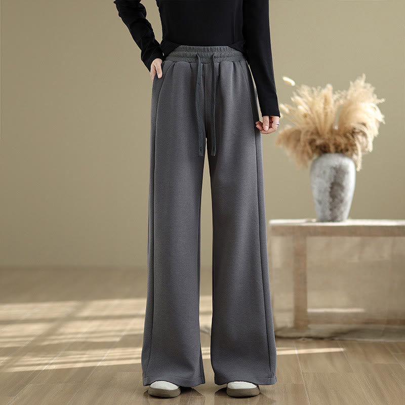 Pantalones casuales de algodón liso con bolsillos para mujer de Buddha Stones - image 21