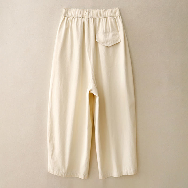 Pantalones casuales de algodón y poliéster con bolsillos para mujer de Buddha Stones - image 6