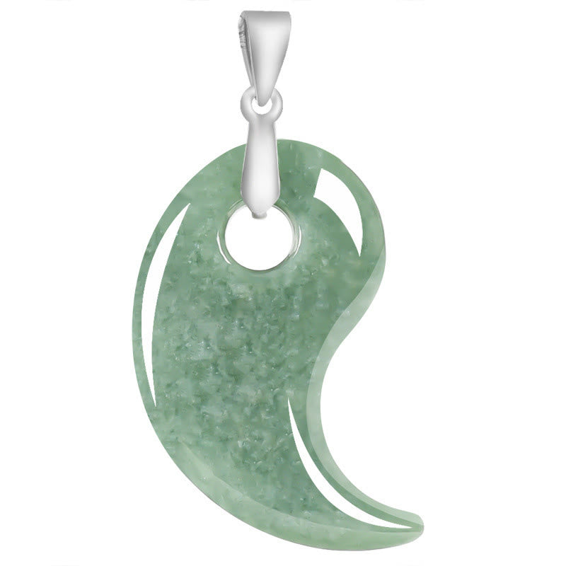 Collar con colgante de jade, titanio y acero con diseño de Buddha Stones y cadena de acero. - image 1