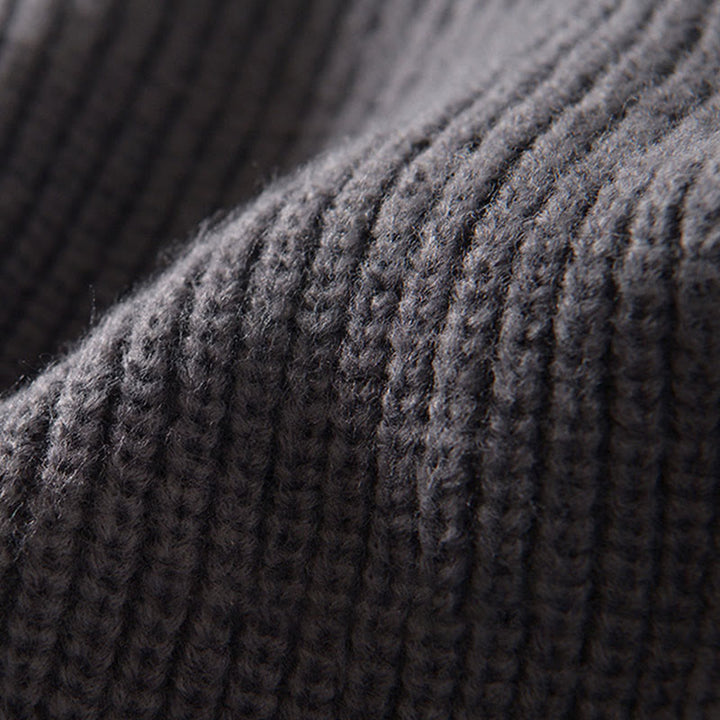 Chaqueta de punto con cremallera de color liso de invierno Buddha Stones para hombre, de algodón, de manga larga y con bolsillos - image 8