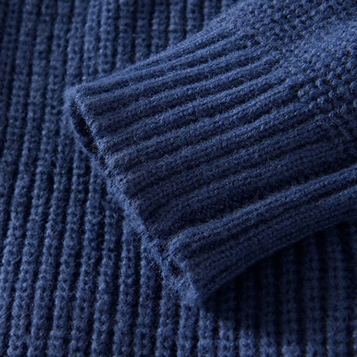 Chaqueta de punto con cremallera de color liso de invierno Buddha Stones para hombre, de algodón, de manga larga y con bolsillos - image 2