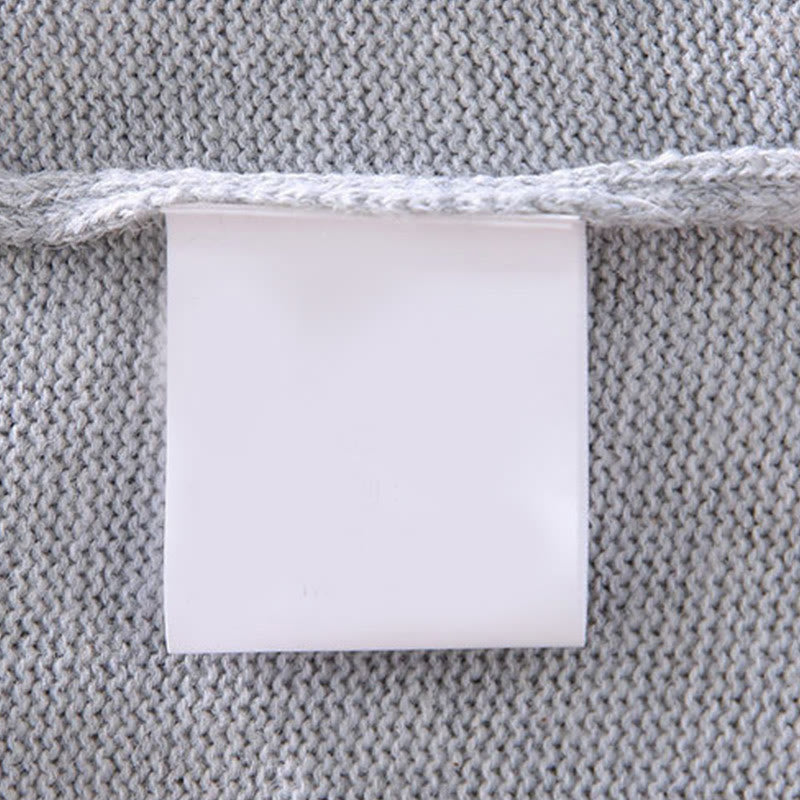 Suéter de algodón puro de manga larga con cuello alto y dobladillo liso acanalado con Buddha Stones para hombre - image 12