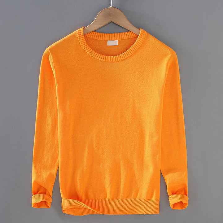 Suéter térmico de algodón puro con diseño acanalado Buddha Stones para hombre, cuello redondo y manga larga - Naranja - US/UK/AU42, EU52 (3XL) - image 11