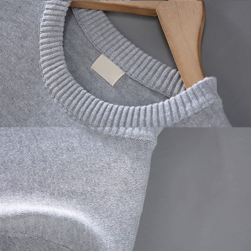 Suéter térmico de algodón puro con diseño acanalado Buddha Stones para hombre, cuello redondo y manga larga - image 7