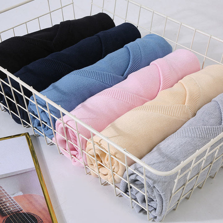 Suéter de manga larga para hombre, de algodón, con cuello en V, color liso y diseño sencillo, con Buddha Stones - image 14