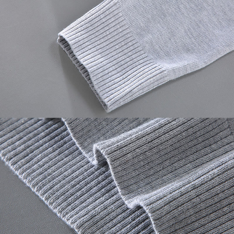 Suéter de manga larga para hombre, de algodón, con cuello en V, color liso y diseño sencillo, con Buddha Stones - image 6