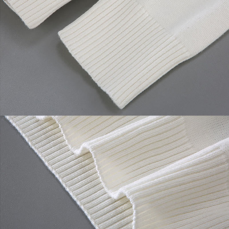 Suéter de algodón de manga larga para hombre con diseño de media cremallera y rayas en contraste de colores y Buddha Stones - image 7