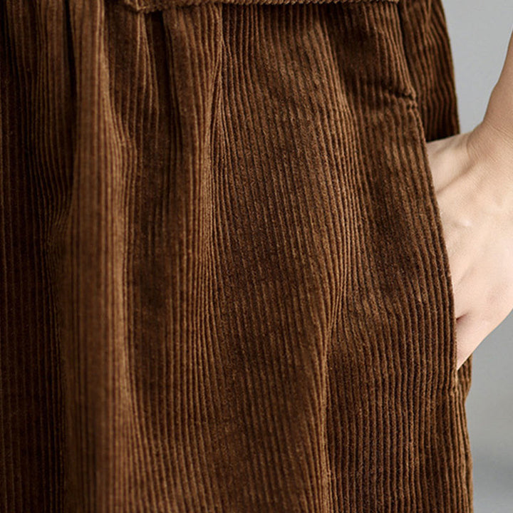 Abrigo de pana de algodón para mujer, de manga larga, con botones y bolsillos , de Buddha Stones - image 8