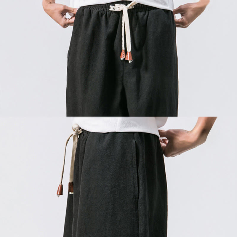 Pantalones bombachos de algodón con cordón ajustable y bolsillos para hombre de Buddha Stones. - image 16