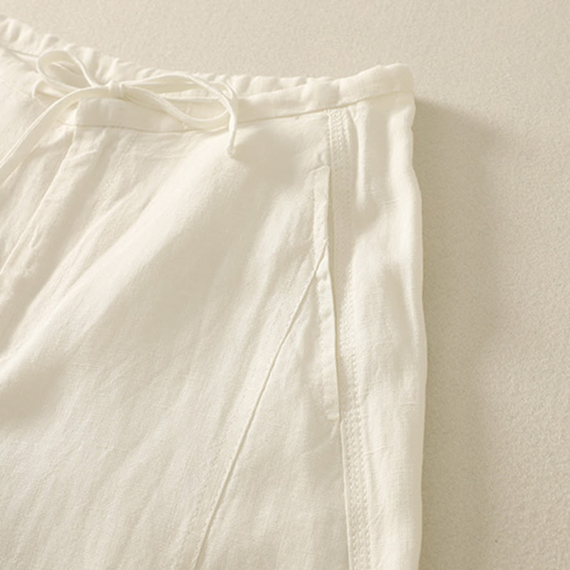Pantalones casuales de algodón con bolsillos para mujer de Buddha Stones - image 6