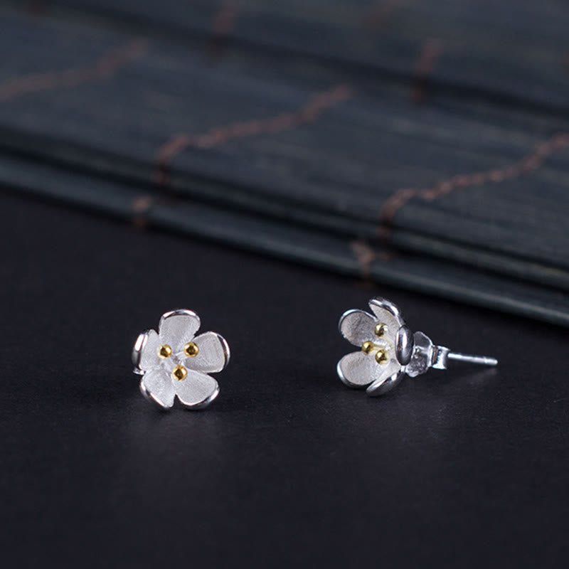 Pendientes de equilibrio con estambres dorados y Buddha Stones en plata de ley 925  - image 8