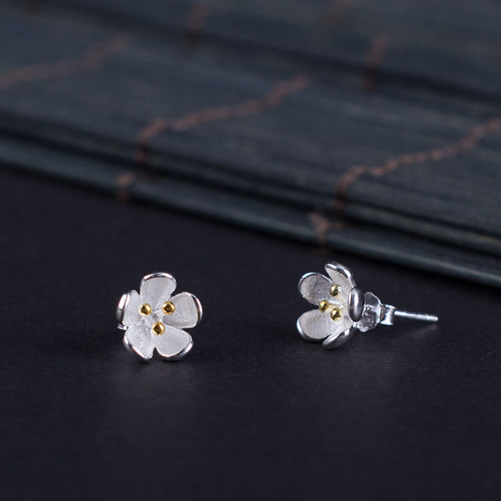 Pendientes de equilibrio con estambres dorados y Buddha Stones en plata de ley 925  - image 8