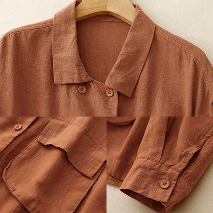 Chaqueta de algodón de manga larga para mujer con diseño de Buddha Stones y bolsillos, cruzada y con estampado de piedras de Buda. - image 8