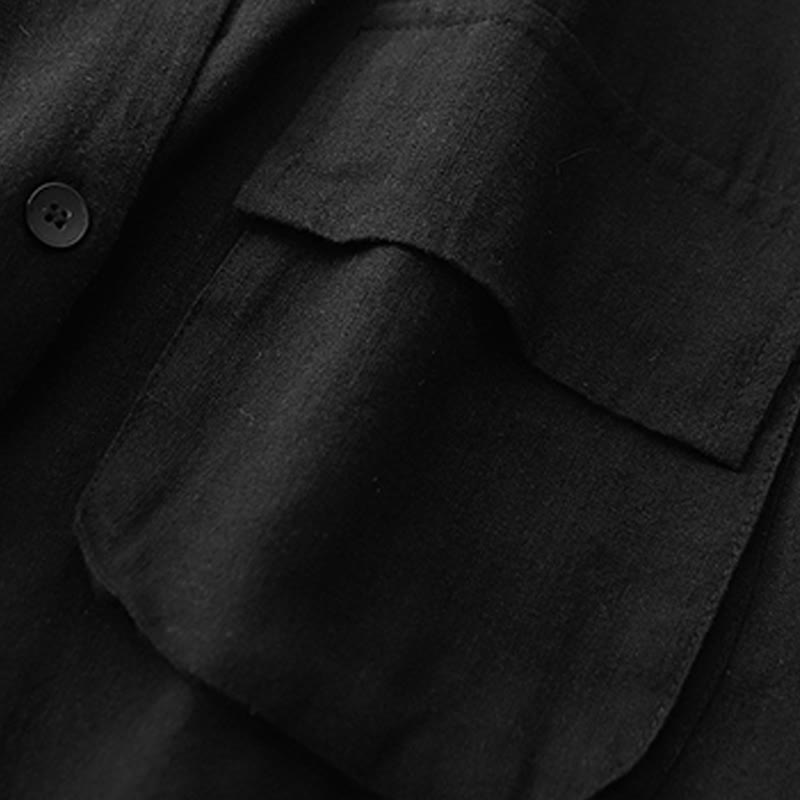 Chaqueta de algodón de manga larga para mujer con diseño de Buddha Stones y bolsillos, cruzada y con estampado de piedras de Buda. - image 14