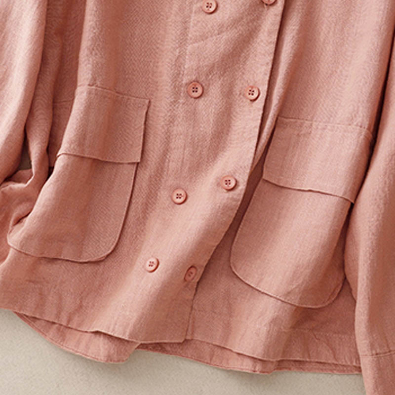 Chaqueta de algodón de manga larga para mujer con diseño de Buddha Stones y bolsillos, cruzada y con estampado de piedras de Buda. - image 19