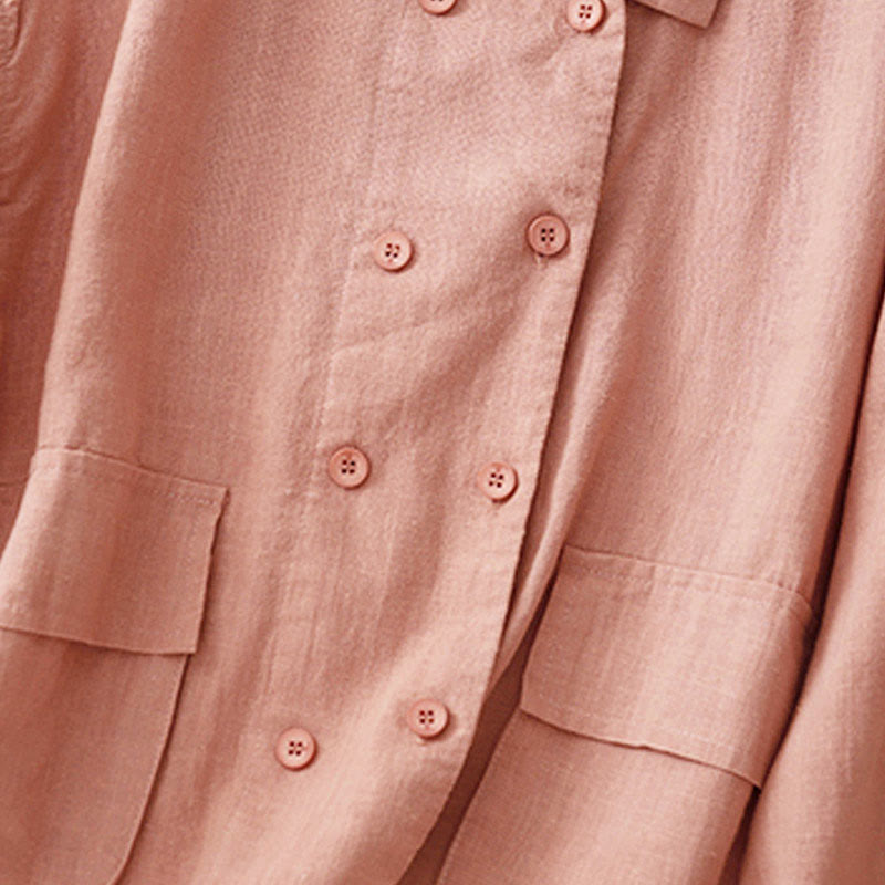 Chaqueta de algodón de manga larga para mujer con diseño de Buddha Stones y bolsillos, cruzada y con estampado de piedras de Buda. - image 20