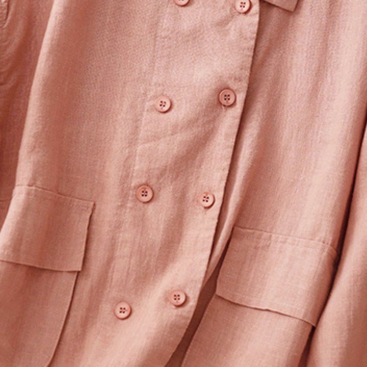 Chaqueta de algodón de manga larga para mujer con diseño de Buddha Stones y bolsillos, cruzada y con estampado de piedras de Buda. - image 20