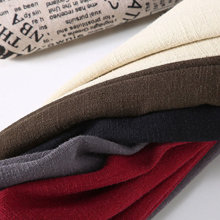 Chaqueta térmica de ramio con cuello alto, manga larga, forrada de felpa y bolsillos para hombre de Buddha Stones. - image 19