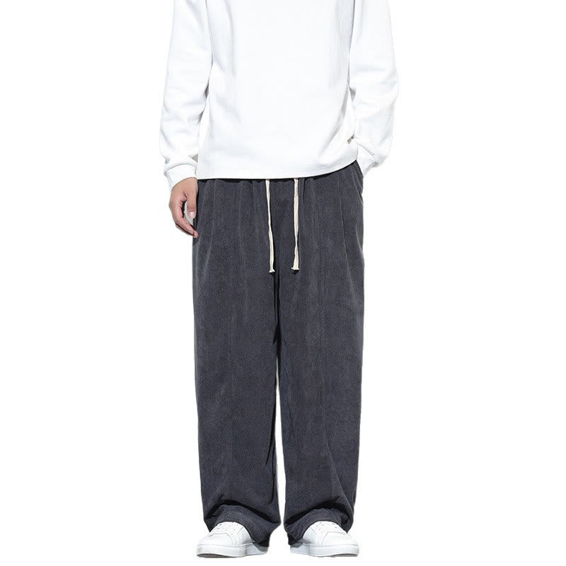 Pantalones harem para hombre de pana pura con cordón ajustable y estampado de Buddha Stones. - image 19