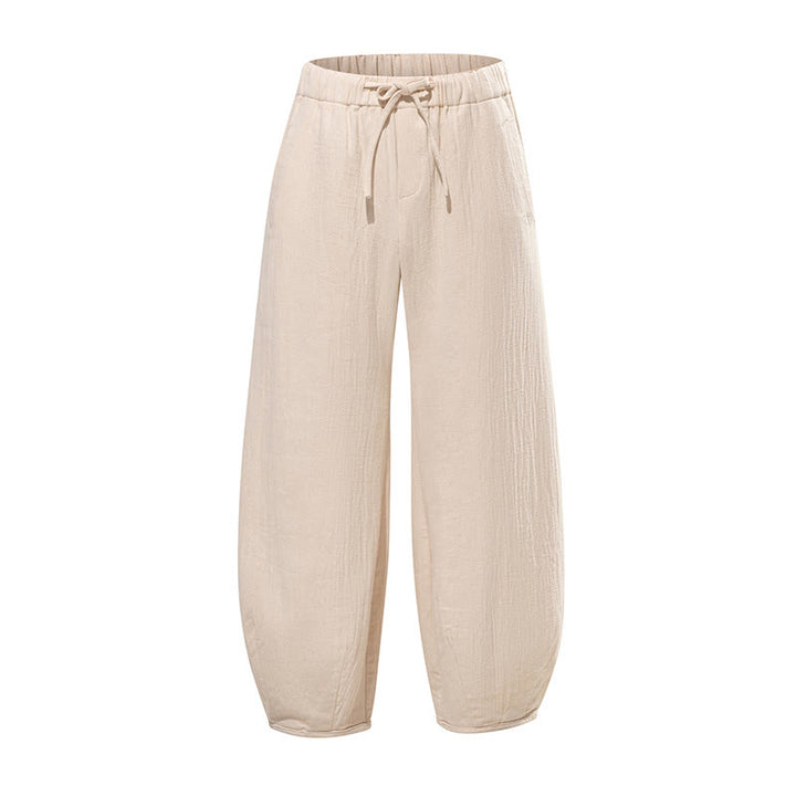 Pantalones anchos de estilo zen chino con cordón diario Buddha Stones para hombre, con bolsillos - image 9