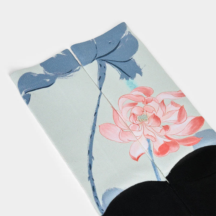 Calcetines unisex con estampado de loto y Buddha Stones para hombre y mujer - image 2
