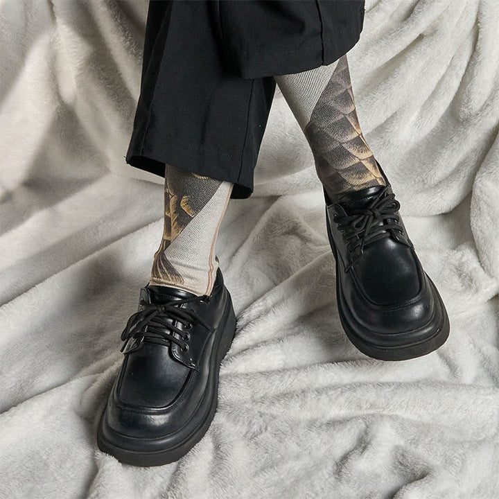 Calcetines unisex con diseño de pez koi y monte Fuji para hombre y mujer - image 8