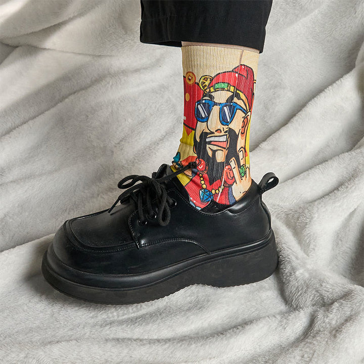 Calcetines unisex con diseño de Buddha Stones, Dios de la Riqueza, sobres rojos, lingotes, micro tripulación, para hombre y mujer - image 5