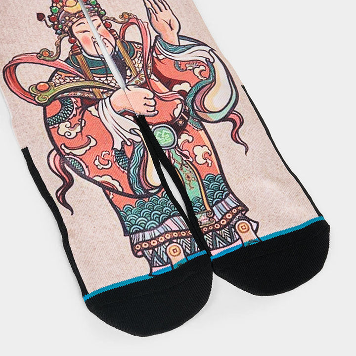 Calcetines unisex con diseño de Buddha Stones, Dios de la Riqueza, con asa Ruyi, para hombre y mujer - image 3