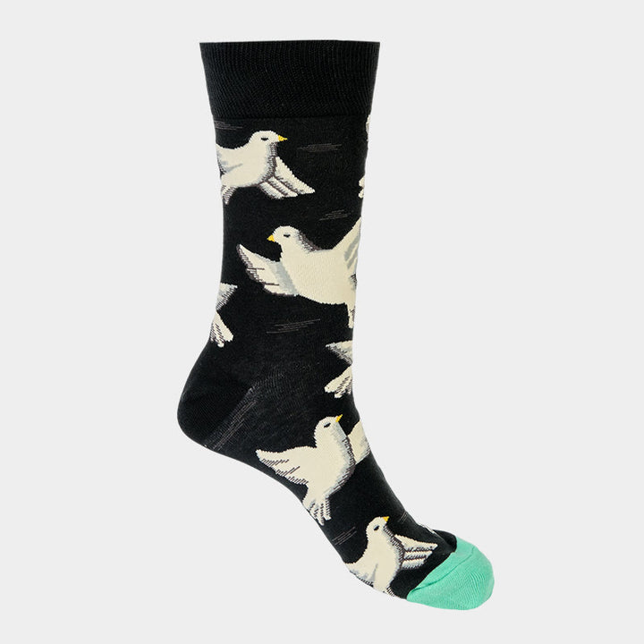 Calcetines unisex de algodón con diseño de palomas y Buddha Stones para hombre y mujer - image 4