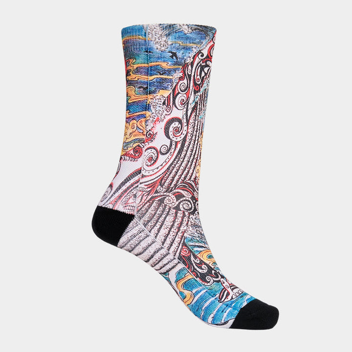 Calcetines unisex con diseño de Buddha Stones , olas y atardecer, para hombre y mujer - image 8