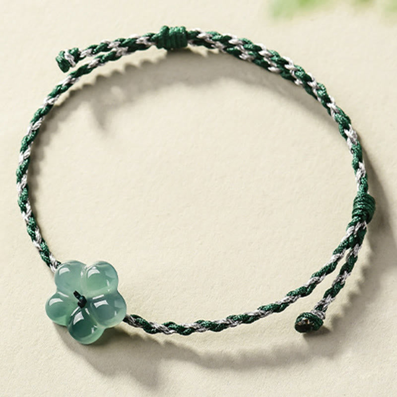 Pulsera de la prosperidad tejida a mano con jade y Buddha Stones - image 1