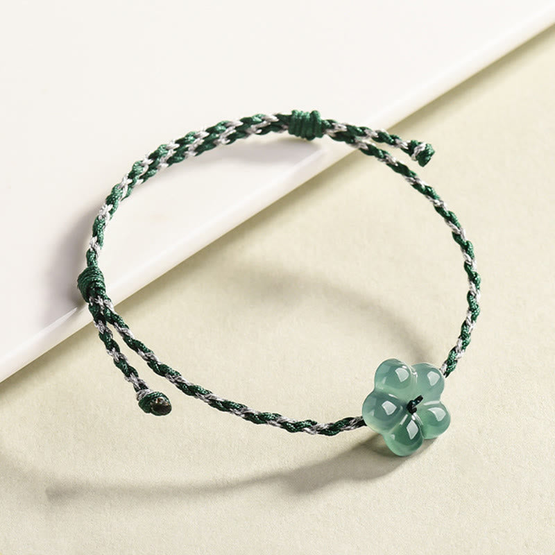 Pulsera de la prosperidad tejida a mano con jade y Buddha Stones - image 3