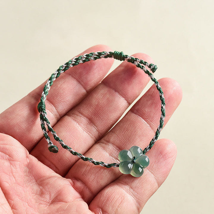 Pulsera de la prosperidad tejida a mano con jade y Buddha Stones - image 8