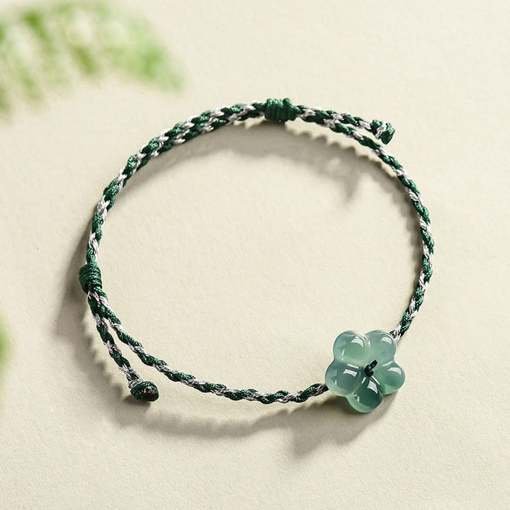 Pulsera de la prosperidad tejida a mano con jade y Buddha Stones - image 2