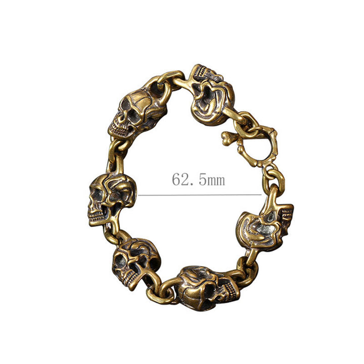 Pulsera de protección del bosque del Señor de los Cadáveres con calavera de cobre y Buddha Stones - image 11