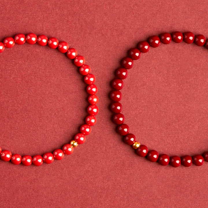 Pulsera de concentración de turquesa cinabrio con Buddha Stones - image 4