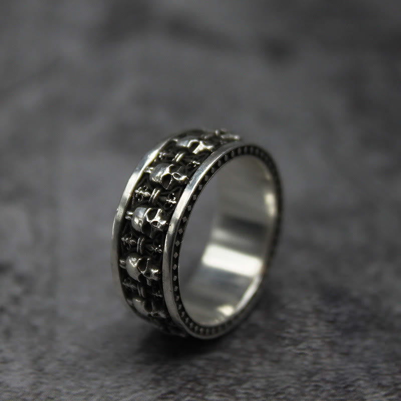 Anillo Nuevo Comienzo con Cráneo de Cobre de Buddha Stones, El Señor del Bosque Cadáver - image 1